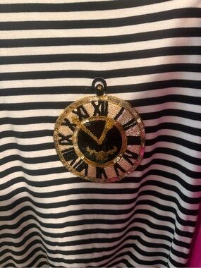 🕰️ VINTAGE Nordstrom "Maximalist Clock" Sequined Striped Top